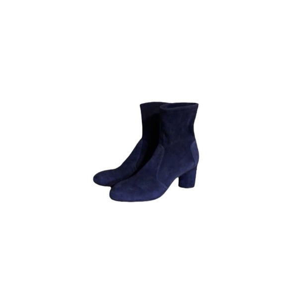 Stuart Weitzman “Margot” Blue Suede Ankle Boots - Women’s Size 7.5 - Picture 1 of 8
